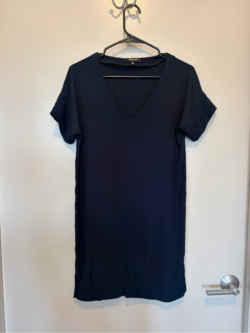 Madewell Navy Blue V-Neck Shift Dress XXS